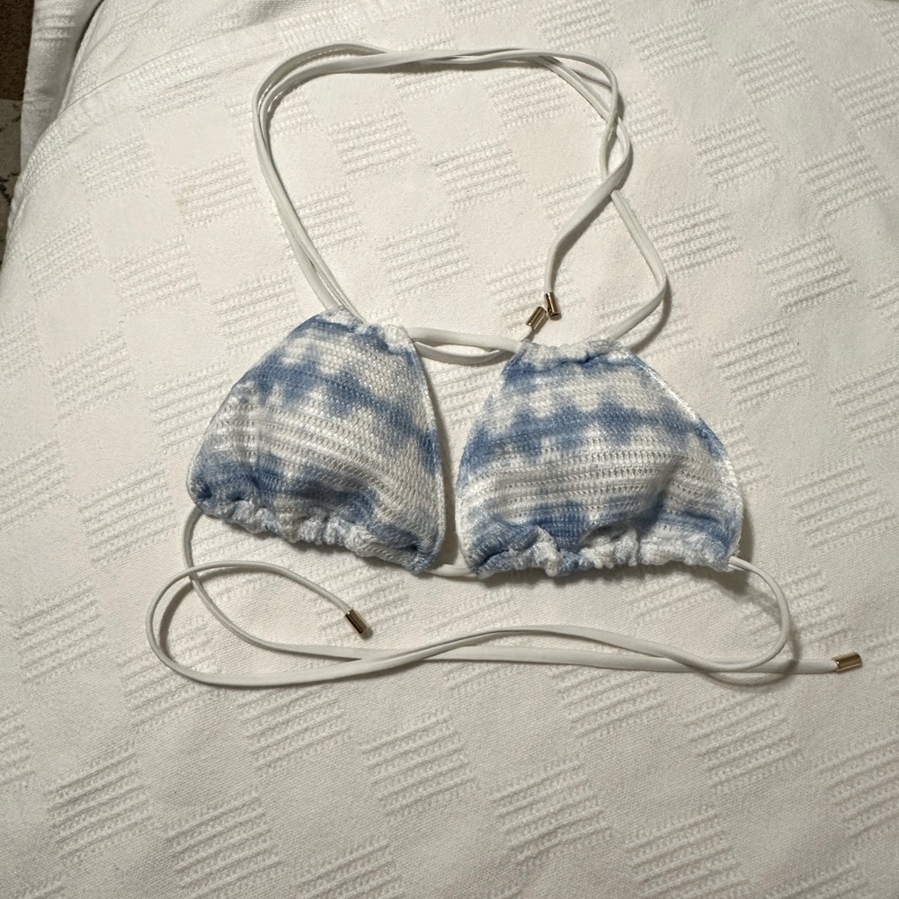 Aerie Crocheted Ruched Triangle Bikini Top